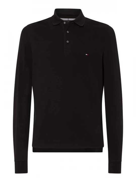 Foto van product TOMMY HILFIGER Shirt '1985 SLIM LS POLO' zwart