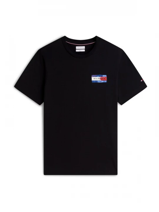 Foto van product TOMMY HILFIGER Shirt 'BRAND LOVE' blauw / donkerrood / zwart / wit