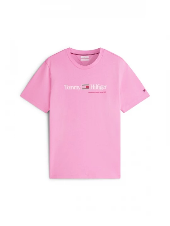 Foto van product TOMMY HILFIGER Shirt 'BRAND LOVE' lichtroze / rood / zwart / wit