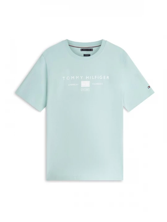 Foto van product TOMMY HILFIGER Shirt 'BRAND LOVE' mintgroen / wit