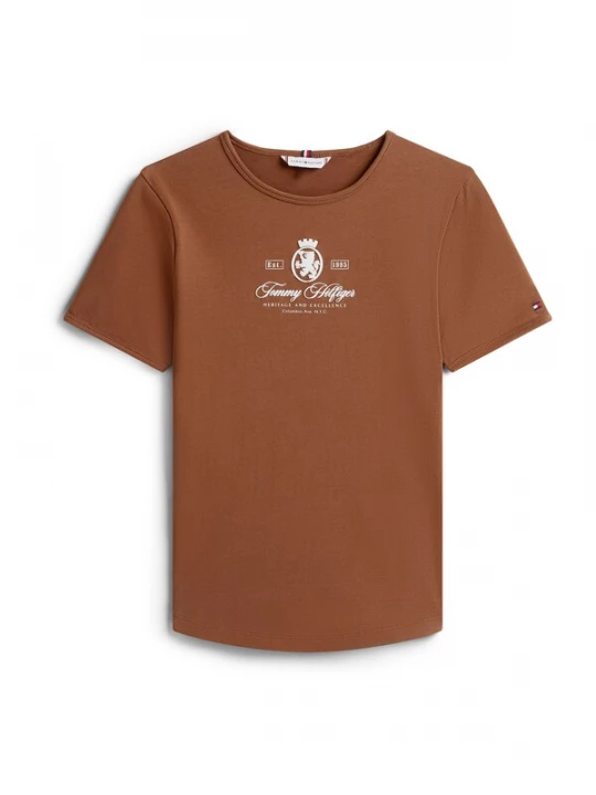 Foto van product TOMMY HILFIGER Shirt bruin / wit
