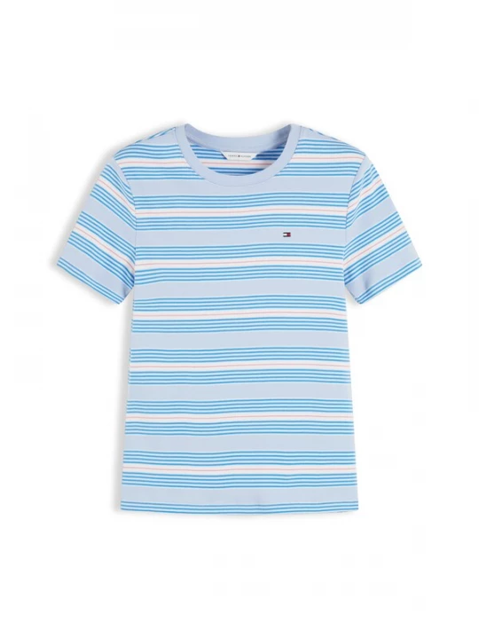 Foto van product TOMMY HILFIGER Shirt 'CODY' azuur / pastelblauw / lichtrood / wit