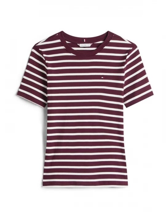 Foto van product TOMMY HILFIGER Shirt 'CODY' wijnrood / wit