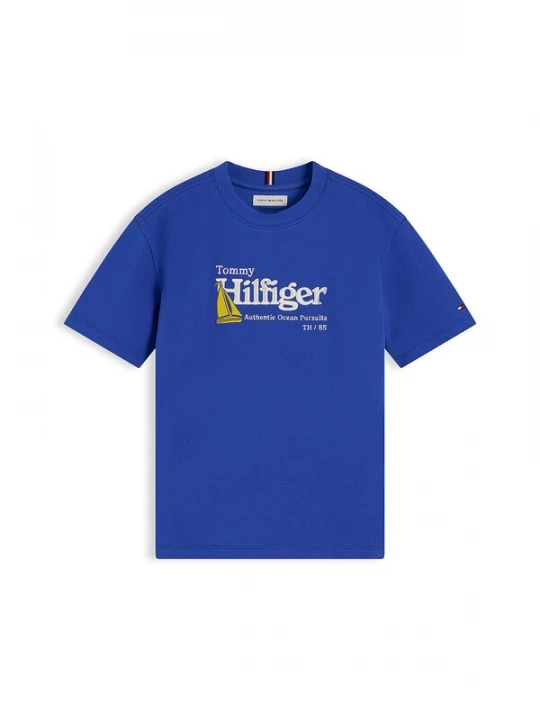 Foto van product TOMMY HILFIGER Shirt donkerblauw / geel / wit
