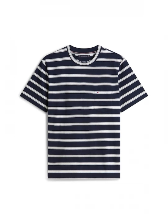 Foto van product TOMMY HILFIGER Shirt 'ESS' donkerblauw / wit