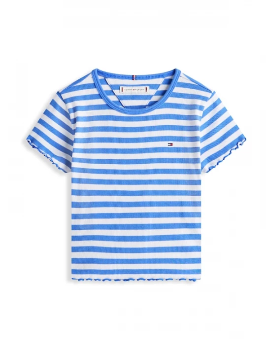 Foto van product TOMMY HILFIGER Shirt 'ESSENTIAL' blauw / wit