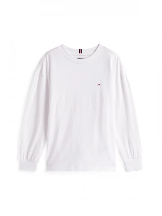 Foto van product TOMMY HILFIGER Shirt 'Essential Flag Embroidery Long Sleeve' navy / rood / wit