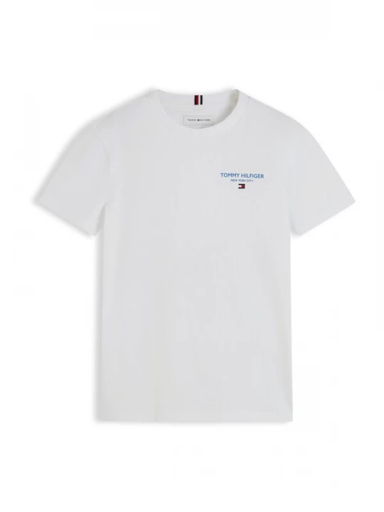 Foto van product TOMMY HILFIGER Shirt 'Essential' lichtblauw / kersrood / wit