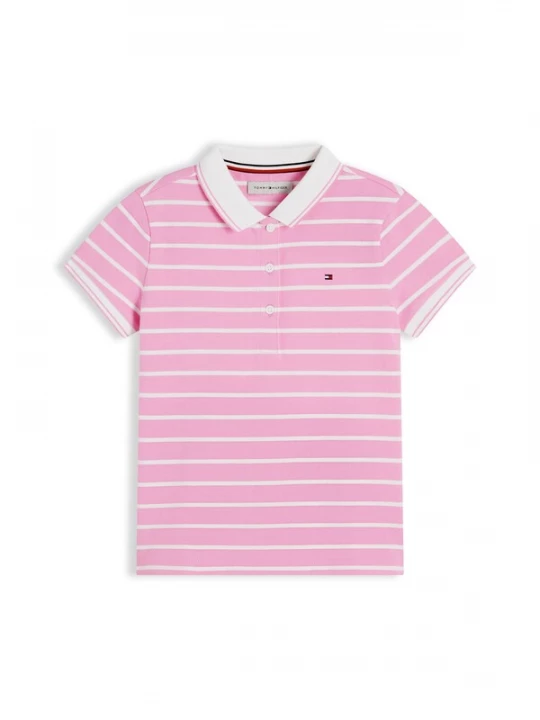Foto van product TOMMY HILFIGER Shirt 'Essential Regular Fit Tipped' lichtroze / wit
