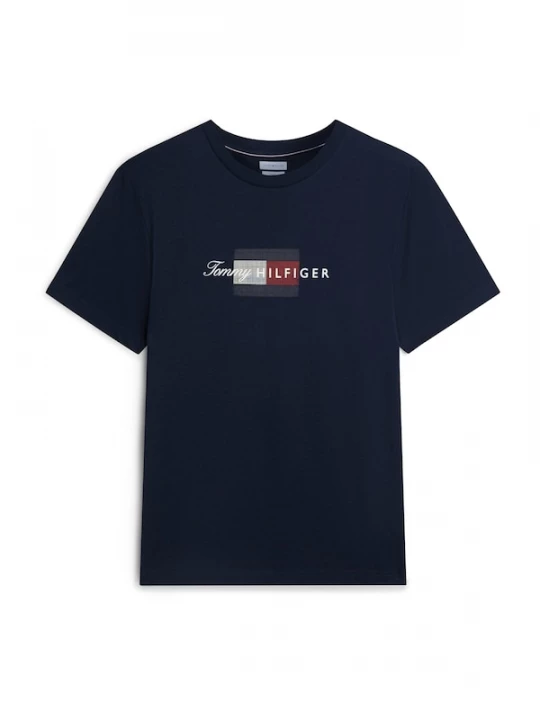 Foto van product TOMMY HILFIGER Shirt 'Flag Graphic' navy / rood / wit