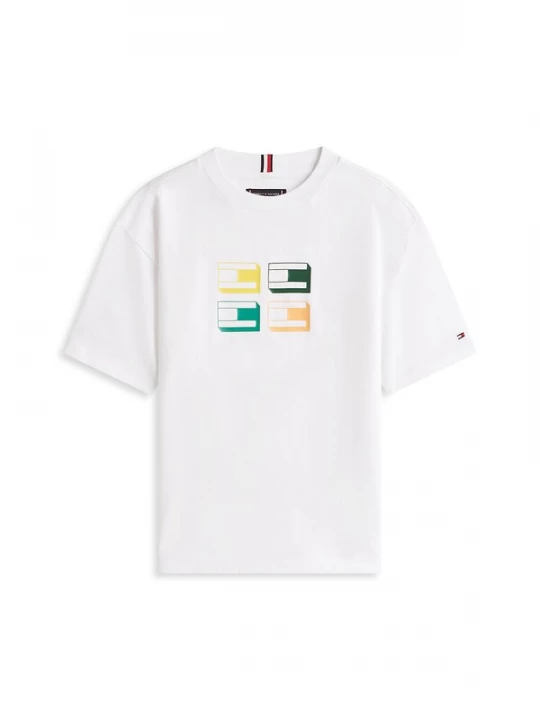 Foto van product TOMMY HILFIGER Shirt geel / donkergroen / oranje / wit