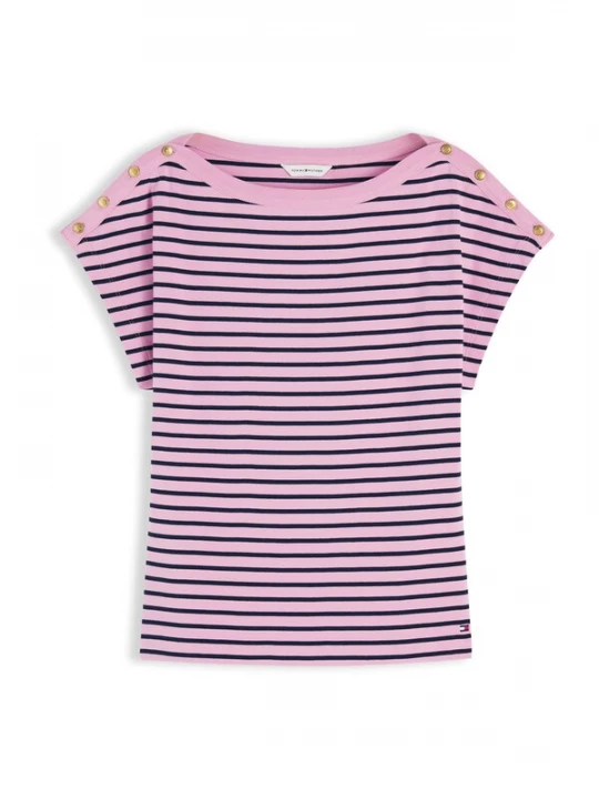Foto van product TOMMY HILFIGER Shirt 'Gold-tone Button' pink
