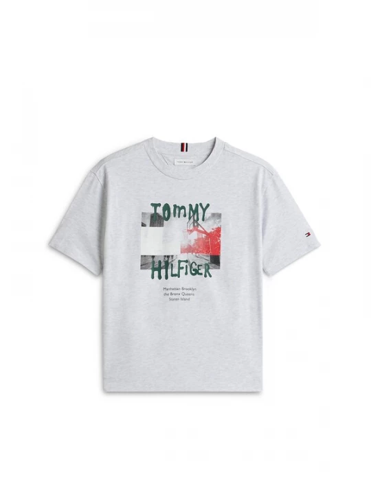 Foto van product TOMMY HILFIGER Shirt grijs gemêleerd / donkergroen / rood / zwart