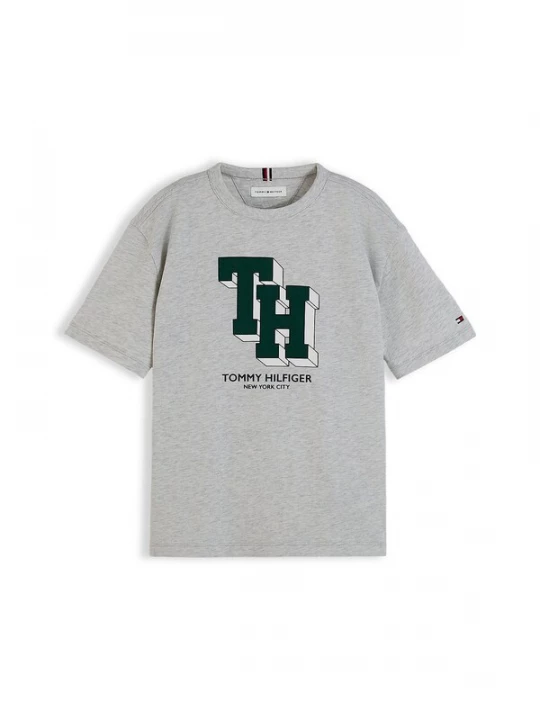 Foto van product TOMMY HILFIGER Shirt grijs gemêleerd / wit