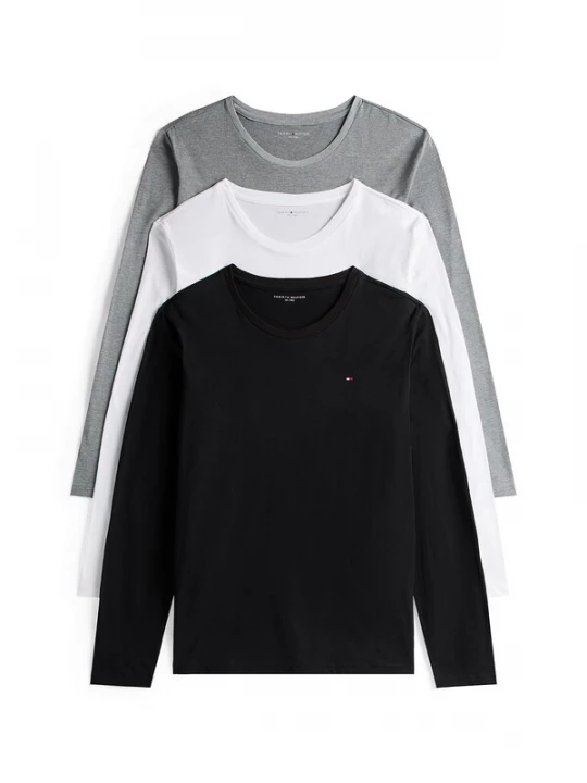 Foto van product TOMMY HILFIGER Shirt grijs gemêleerd / zwart / wit