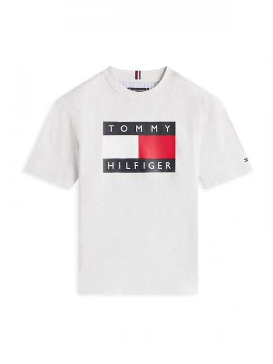 Foto van product TOMMY HILFIGER Shirt 'HERITAGE' lichtgrijs / rood / zwart / wit