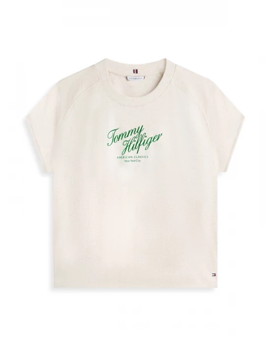 Foto van product TOMMY HILFIGER Shirt lichtbeige / grasgroen
