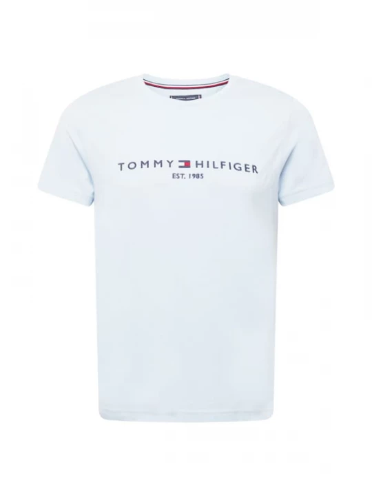 Foto van product TOMMY HILFIGER Shirt 'Logo Embroidery Slim' navy / lichtblauw / rood / wit