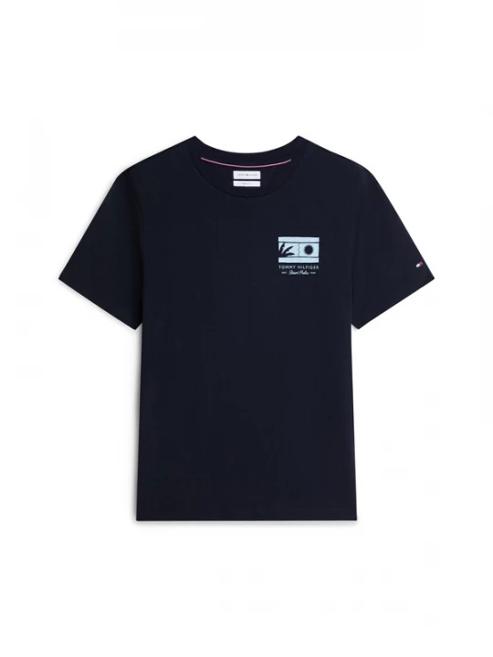 Foto van product TOMMY HILFIGER Shirt 'Logo Graphic' navy / lichtblauw