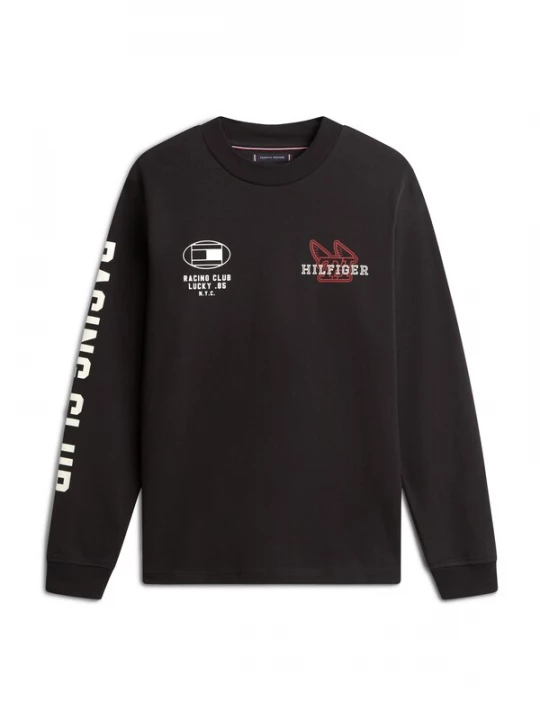 Foto van product TOMMY HILFIGER Shirt 'MODERN ATHLEISURE' rood / zwart / wit