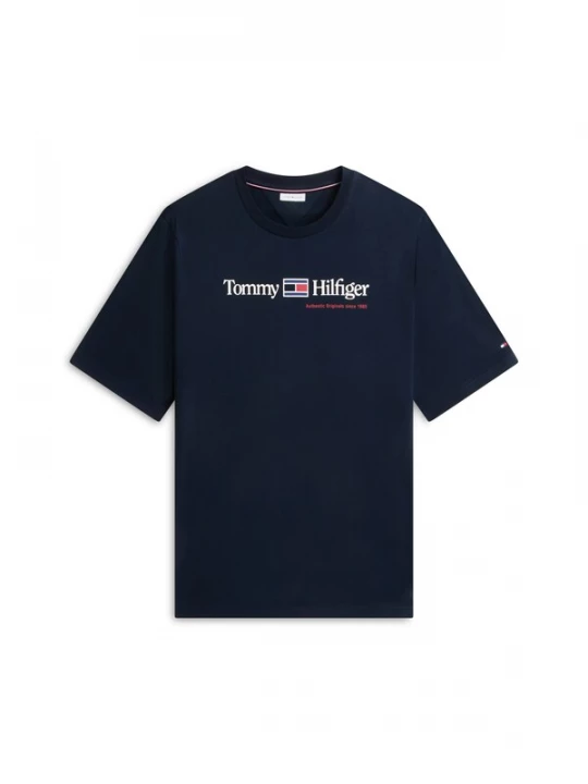 Foto van product TOMMY HILFIGER Shirt navy / kersrood / wit