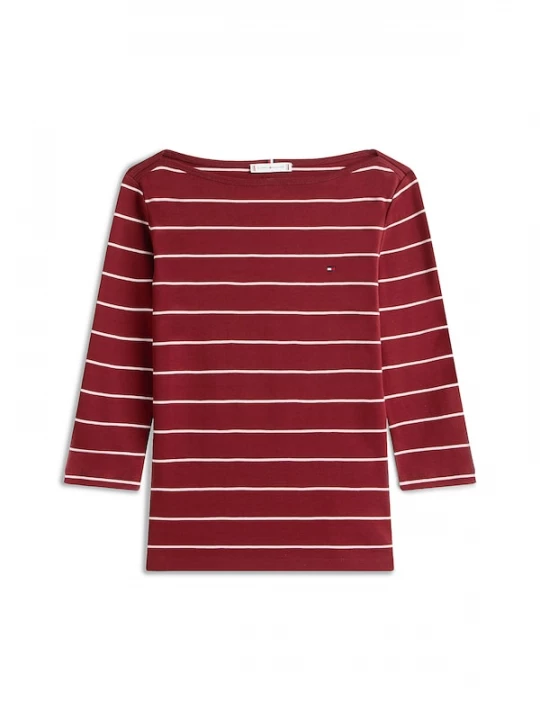 Foto van product TOMMY HILFIGER Shirt 'NEW CODY' ecru / donkerrood