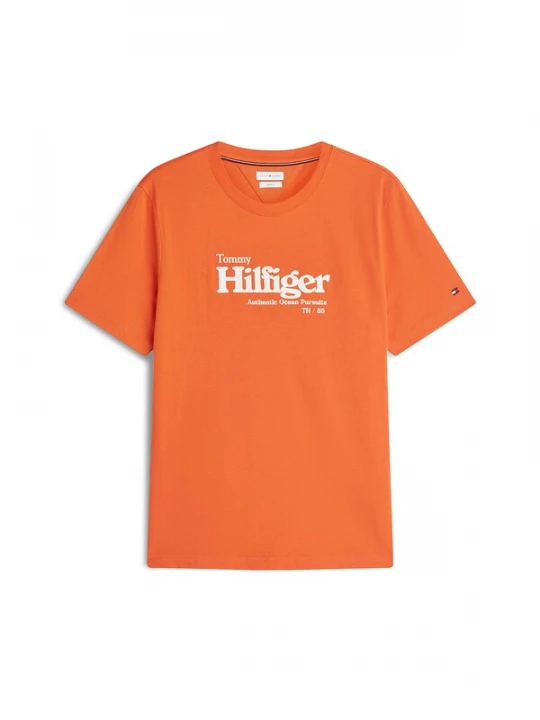 Foto van product TOMMY HILFIGER Shirt oranje / wit