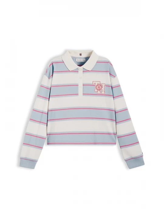 Foto van product TOMMY HILFIGER Shirt pastelblauw / lichtrood / wit