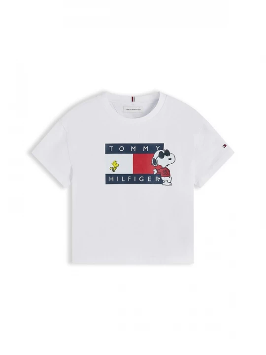Foto van product TOMMY HILFIGER Shirt 'PEANUTS' donkerblauw / rood / wit
