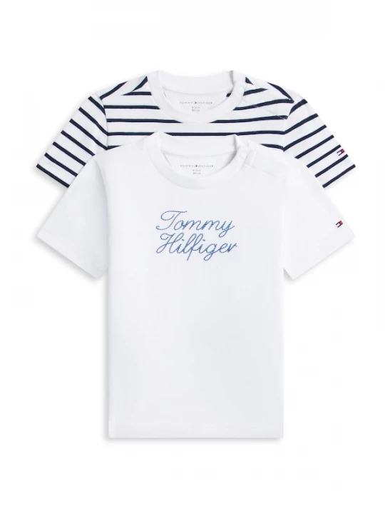 Foto van product TOMMY HILFIGER Shirt 'Rope Logo T' donkerblauw / wit