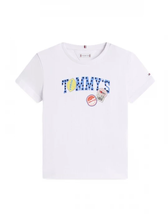 Foto van product TOMMY HILFIGER Shirt 'RUNNING FRUIT' blauw / geel / zwart / wit