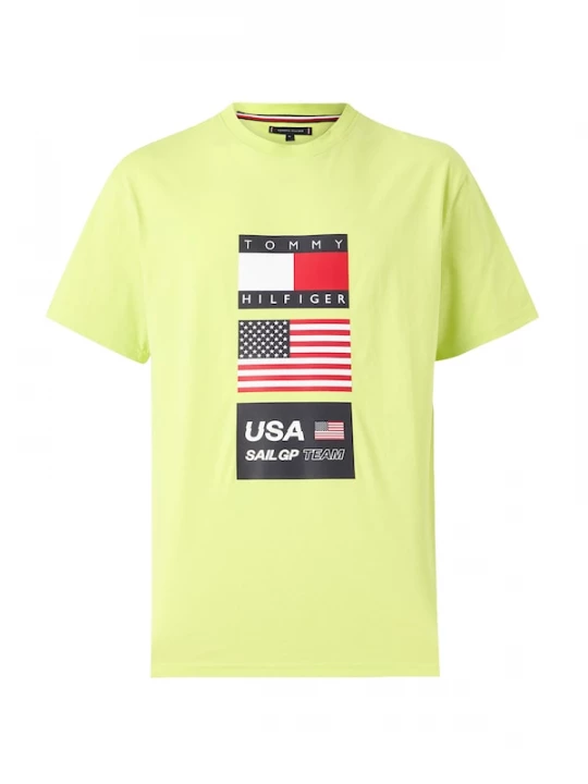 Foto van product TOMMY HILFIGER Shirt 'SAILGP SAILING' lichtgroen / rood / zwart / wit