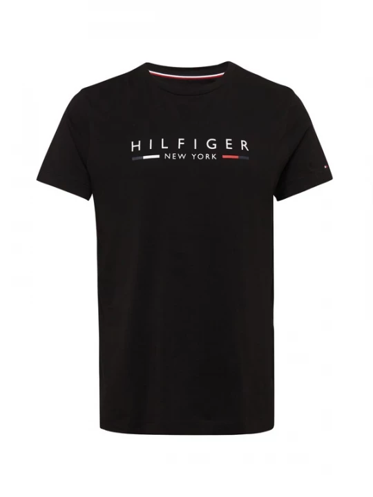 Foto van product TOMMY HILFIGER Shirt 'Slim NYC Logo' rood / zwart / wit