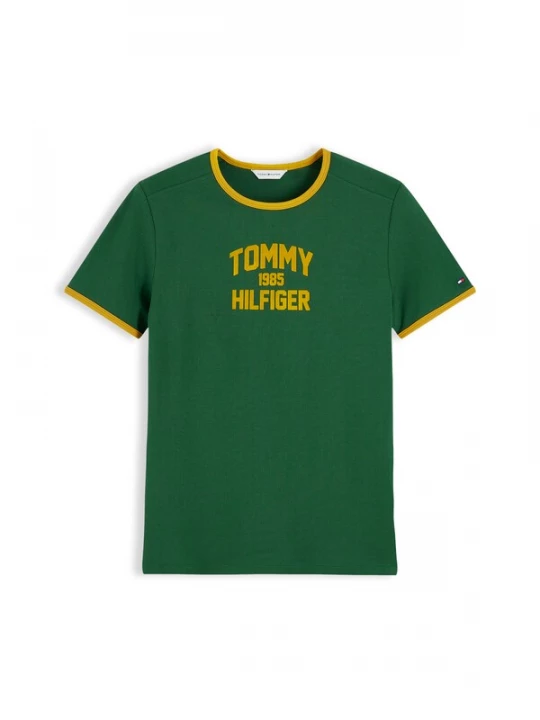 Foto van product TOMMY HILFIGER Shirt 'Varsity' mosterd / donkergroen