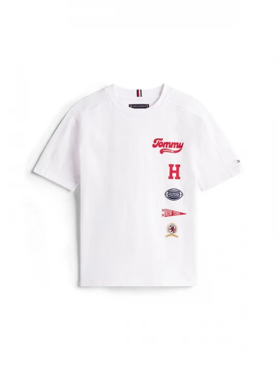 Foto van product TOMMY HILFIGER Shirt 'Varsity Multi-Badge' navy / geel / rood / wit