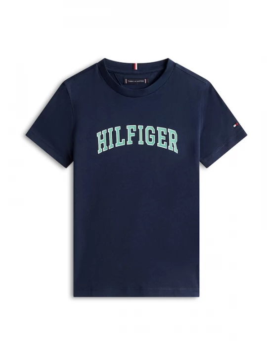 Foto van product TOMMY HILFIGER Shirt 'Varsity' navy / lichtgroen / wit