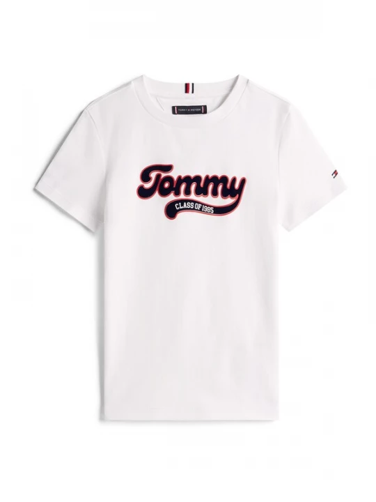 Foto van product TOMMY HILFIGER Shirt 'Varsity' rood / zwart / wit