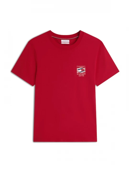 Foto van product TOMMY HILFIGER Shirt 'Wavy Flag' navy / rood / vuurrood / wit