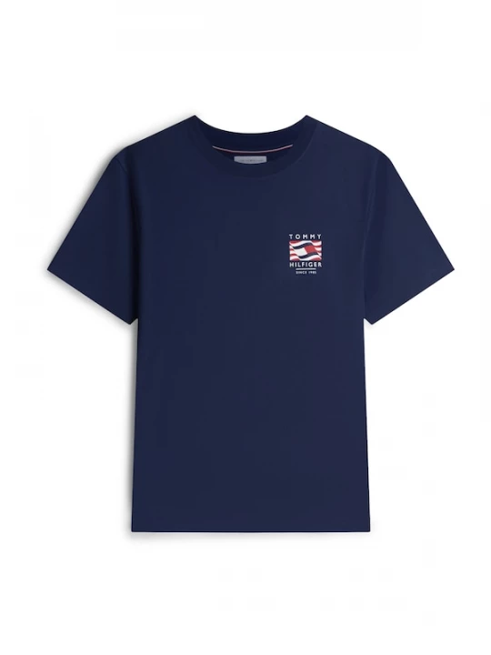 Foto van product TOMMY HILFIGER Shirt 'Wavy Flag' navy / rood / wit