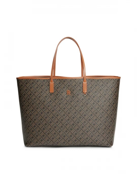 Foto van product TOMMY HILFIGER Shopper bruin / cognac / lichtgrijs / zwart