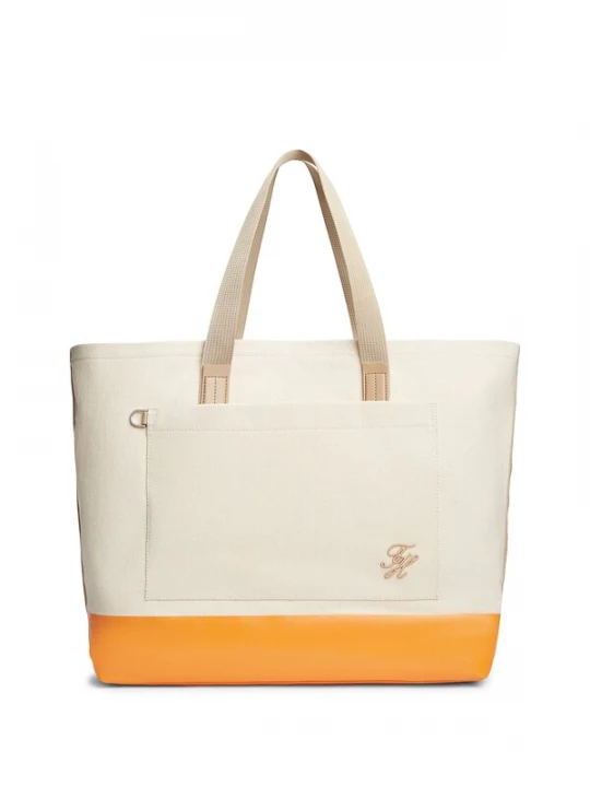 Foto van product TOMMY HILFIGER Shopper crème / donkerbeige / oranje