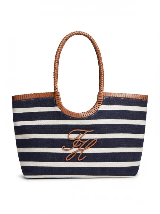 Foto van product TOMMY HILFIGER Shopper marine / bruin / wit