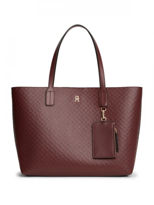 Foto van product TOMMY HILFIGER Shopper 'TOTE MONO' karmijnrood