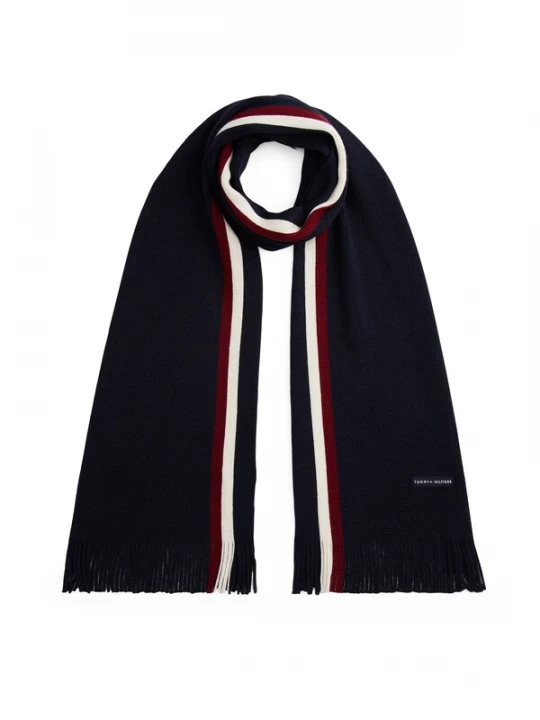 Foto van product TOMMY HILFIGER Sjaal 'RACHELLE' navy / donkerrood / wit