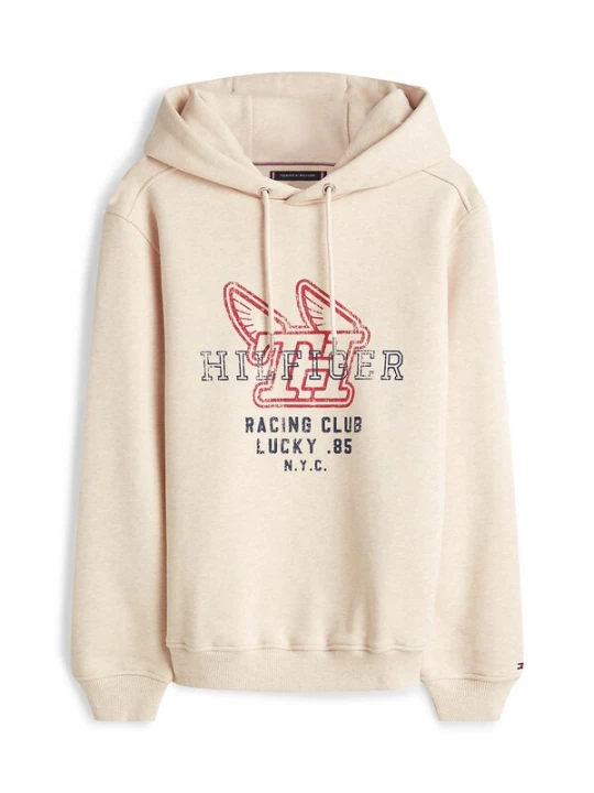 Foto van product TOMMY HILFIGER Sweatshirt beige gemêleerd / marine / rood