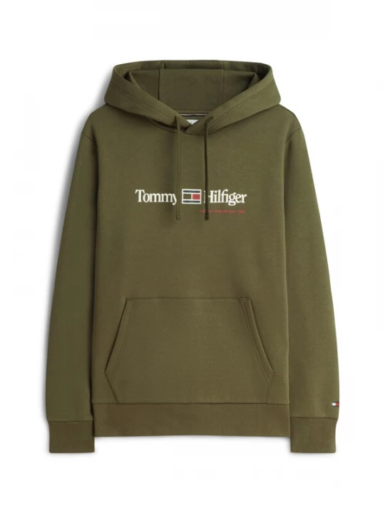 Foto van product TOMMY HILFIGER Sweatshirt ecru / olijfgroen / vuurrood