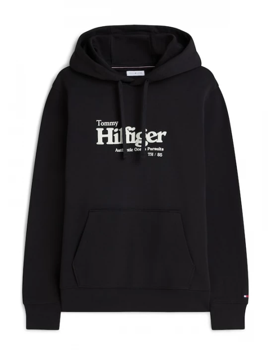 Foto van product TOMMY HILFIGER Sweatshirt 'NAUTICAL' zwart / wit