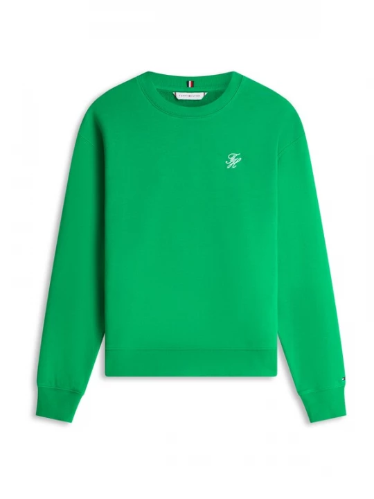 Foto van product TOMMY HILFIGER Sweatshirt smaragd / wit