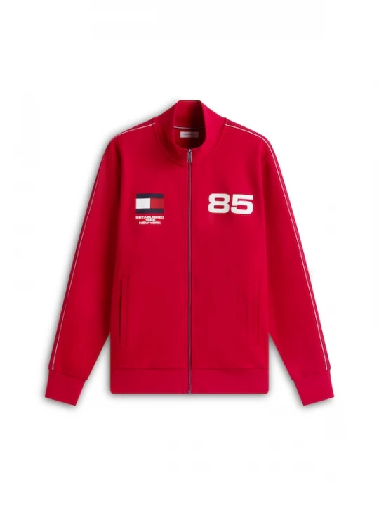 Foto van product TOMMY HILFIGER Sweatvest 'Interlock Track' navy / rood / wit