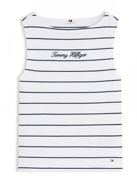 Foto van product TOMMY HILFIGER Top 'Slim Tank' navy / wit